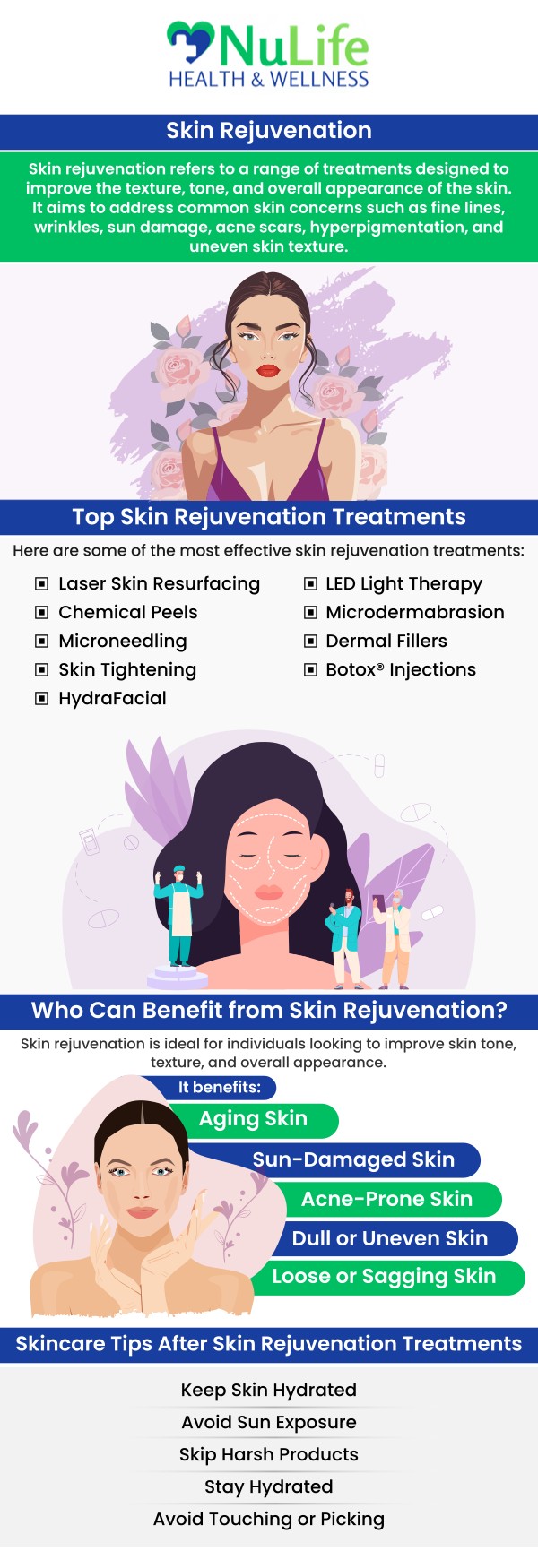 Skin rejuvenation treatments at Nulife Health & Wellness, are designed to enhance your skin’s texture, reduce signs of aging, and promote a youthful glow. Our team uses advanced techniques like microneedling, laser treatments, and facial therapies to address concerns such as wrinkles, fine lines, and uneven skin tone. For more information, contact us or book an appointment online. We are conveniently located at 302 N 168th St. Unit 208 Omaha NE, 68118. Skin rejuvenation treatments at Nulife Health & Wellness, are designed to enhance your skin’s texture, reduce signs of aging, and promote a youthful glow. Our team uses advanced techniques like microneedling, laser treatments, and facial therapies to address concerns such as wrinkles, fine lines, and uneven skin tone. For more information, contact us or book an appointment online. We are conveniently located at 302 N 168th St. Unit 208 Omaha NE, 68118.